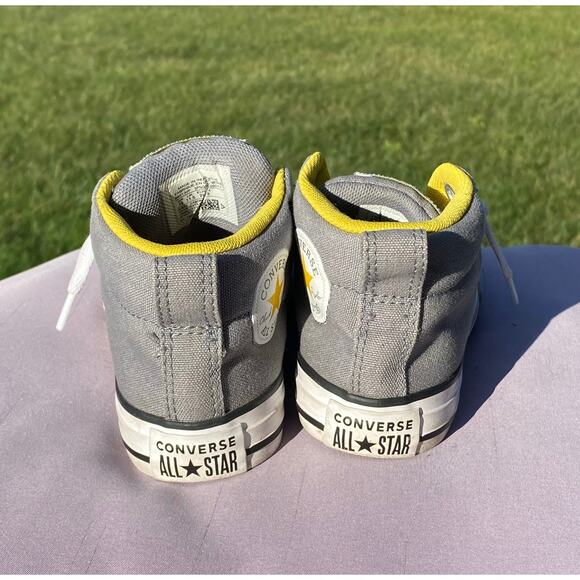 Converse Chuck Taylor All Star Street Mid All Star Grey/ YellowYouth Size 12 - Picture 4 of 8